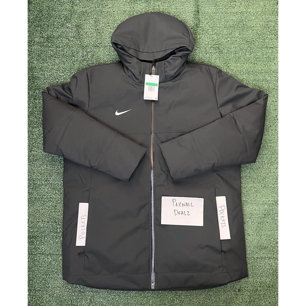 Nike 550 Duck Down Parka Jacket Football NFL Issued Grey Men's XL DJ6526-060